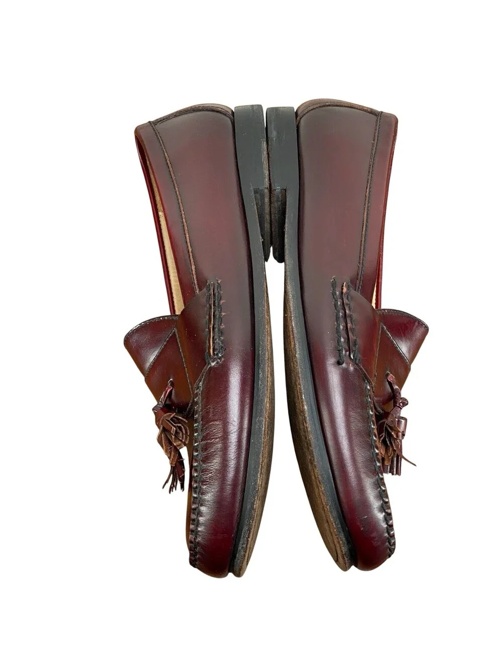 Cole Haan Pinch Tassel Loafers Men’s 12 D Burgundy Leather Slip On Shoes 3507